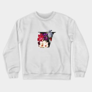 Botanical Alphabet V Crewneck Sweatshirt